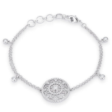 .5 Ct Bracelet with Interlocking Circles and CZ